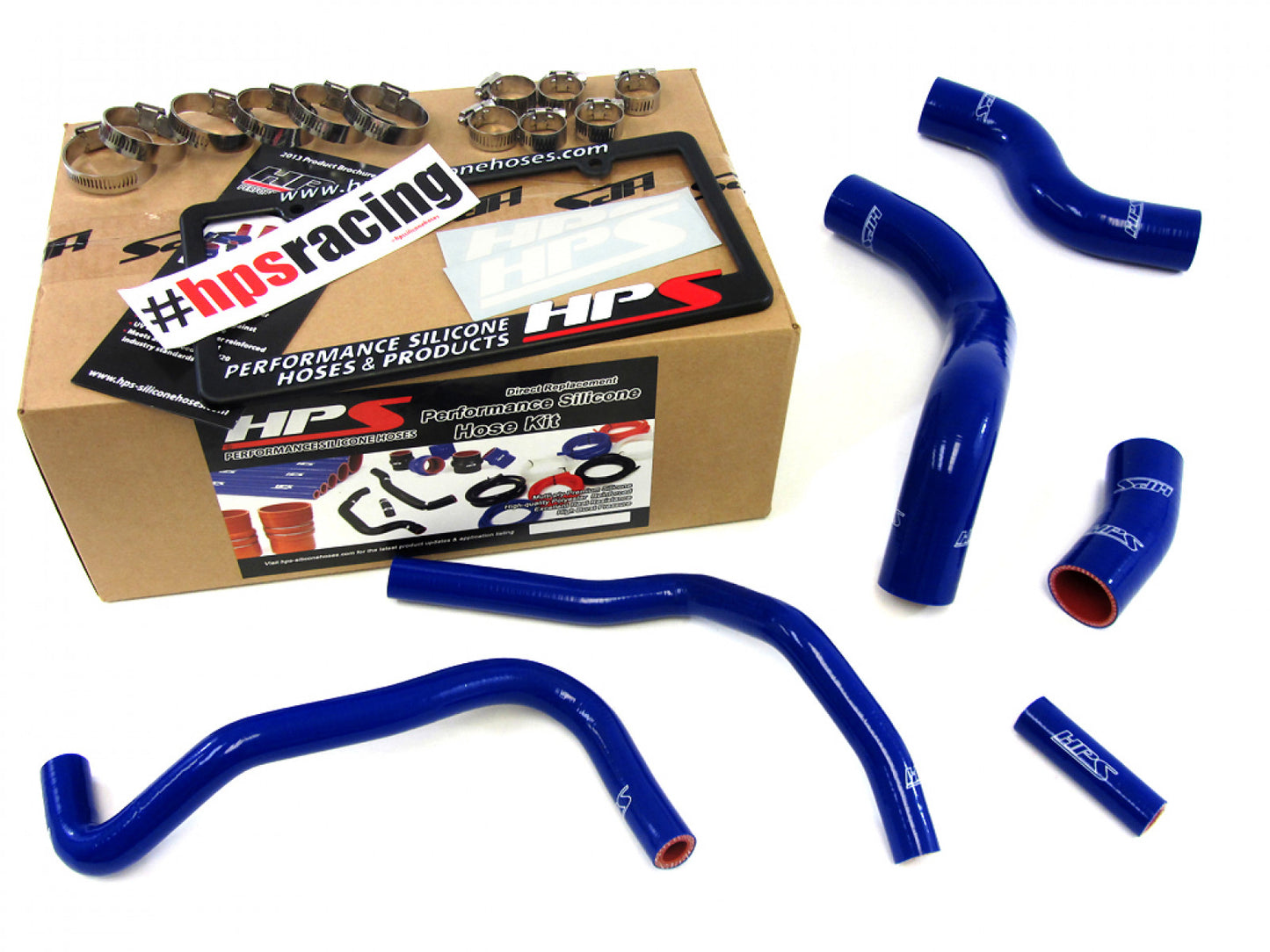 HPS Blue Reinforced Silicone Radiator Heater Hose Kit for Subaru 13-16 BRZ