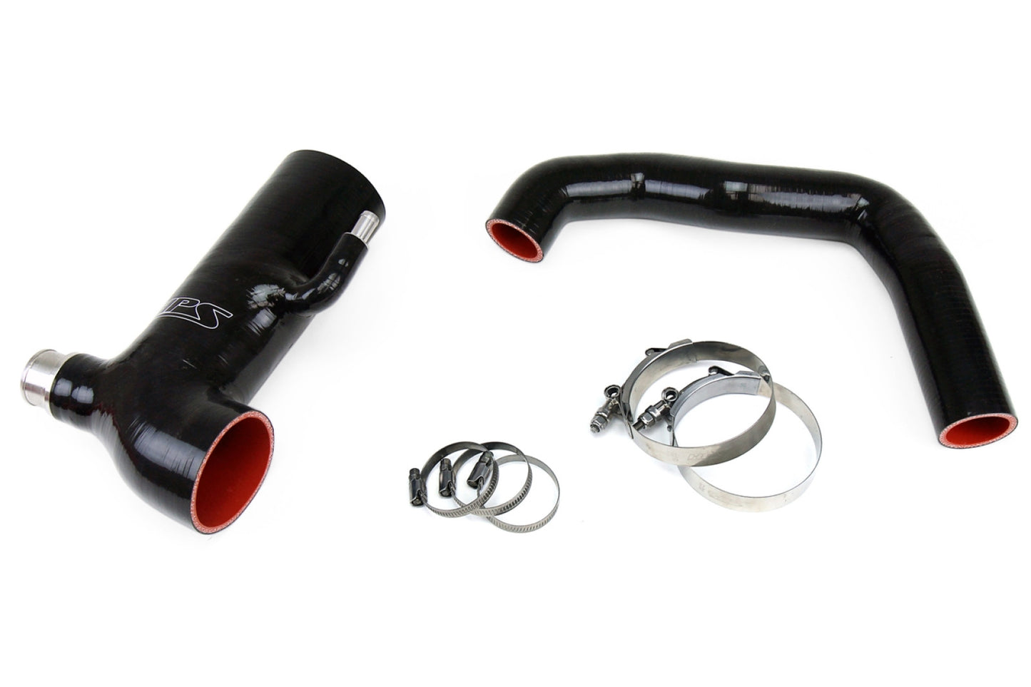 HPS Black Reinforced Silicone Post MAF Air Intake Hose Sound Tube 2pc Kit for Subaru 13-16 BRZ