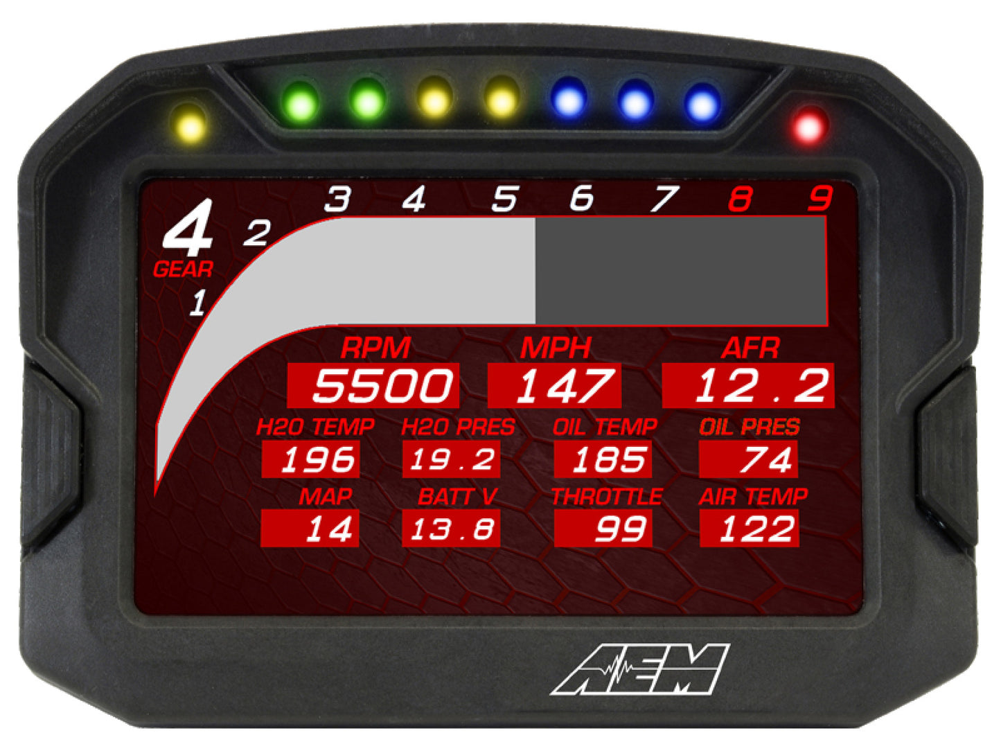 AEM CD-5 Carbon Digital Racing Dash Non-Logging/ Non-GPS Display